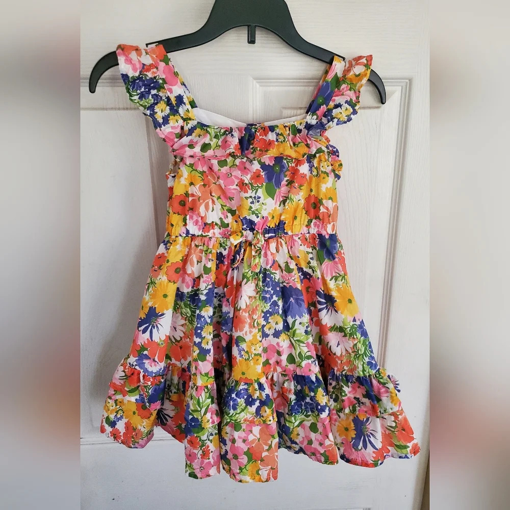Janie and Jack all over floral print girls dress, size 4